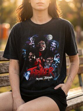 Michael Jackson Thriller Vintage Horror Pop Tee Retro Y2K Shirt